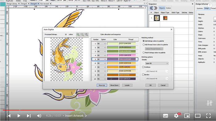 10. Auto-Digitizing in Hatch Embroidery 3