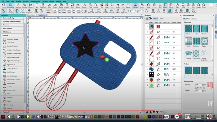 14. Digitizing Designs in Hatch Embroidery 3
