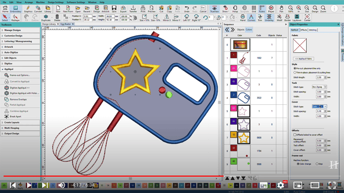 15. Appliqué in Hatch Embroidery 3