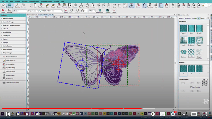 16. Multi-Hooping in Hatch Embroidery 3