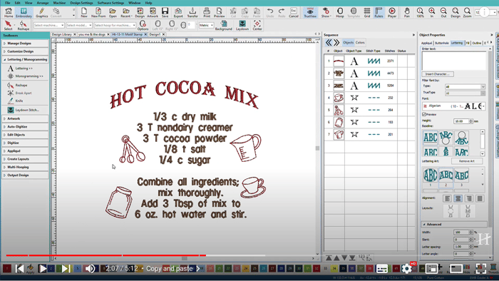 7. Creating Lettering in Hatch Embroidery 3