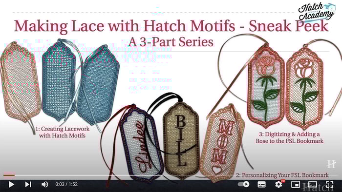 Digitizing Lace with Hatch Embroidery