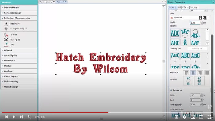 Lettering Tool in Hatch Embroidery 3