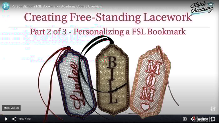 Personalizing a Free Standing Lace Bookmark