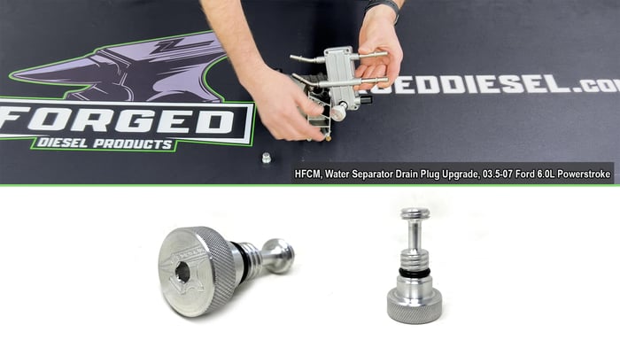 HFCM, Water Separator Drain Plug Upgrade, 2003.5-2007 Ford 6.0L Powerstroke
