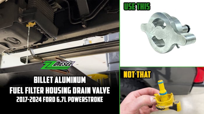 Billet Aluminum Fuel Filter Housing Drain Valve