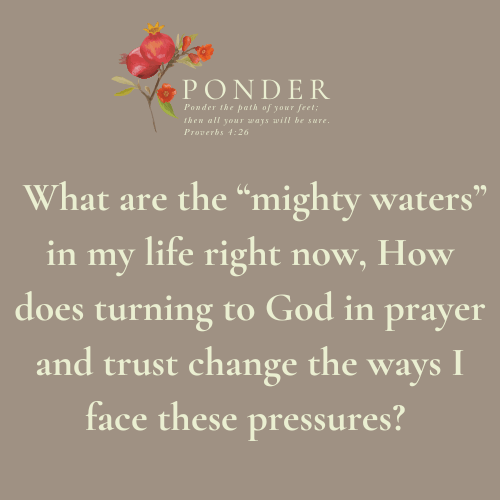 Ponder: What are the “mighty waters” in my life right now?