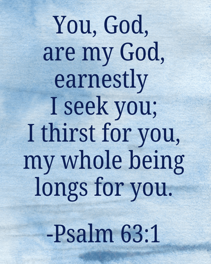 Psalm 63 |  A Prayer of Seeking God First