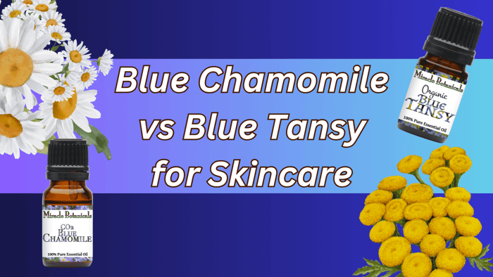 Blue Chamomile vs Blue Tansy Essential Oil for Skincare