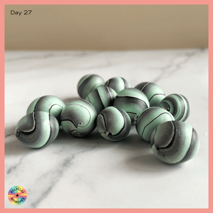 100 Day Polymer Clay Bead Project, Days 21-30