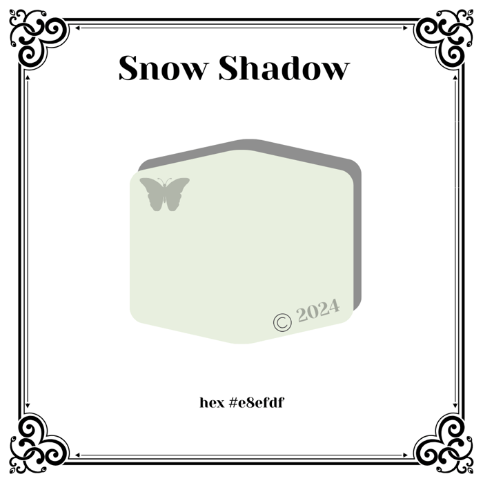 The gorgeous pale icy green of Snow Shadow.