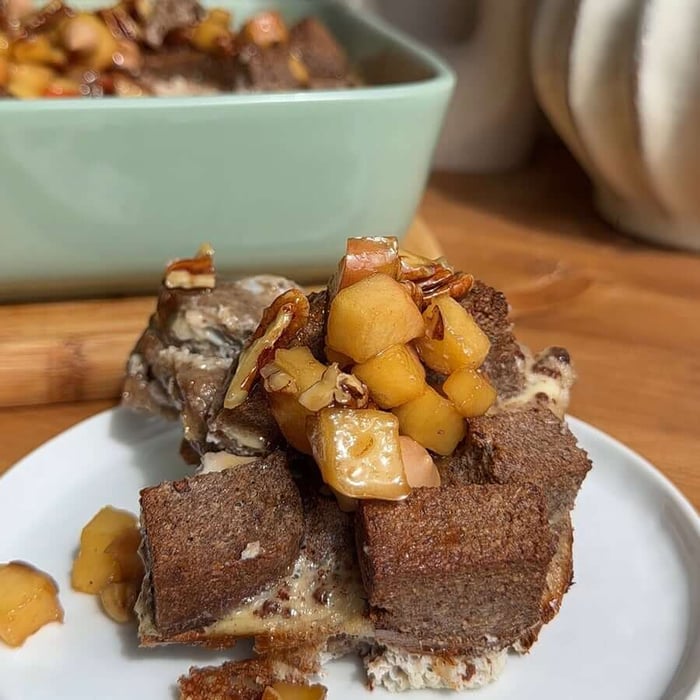 Salted Caramel Apple French Toast