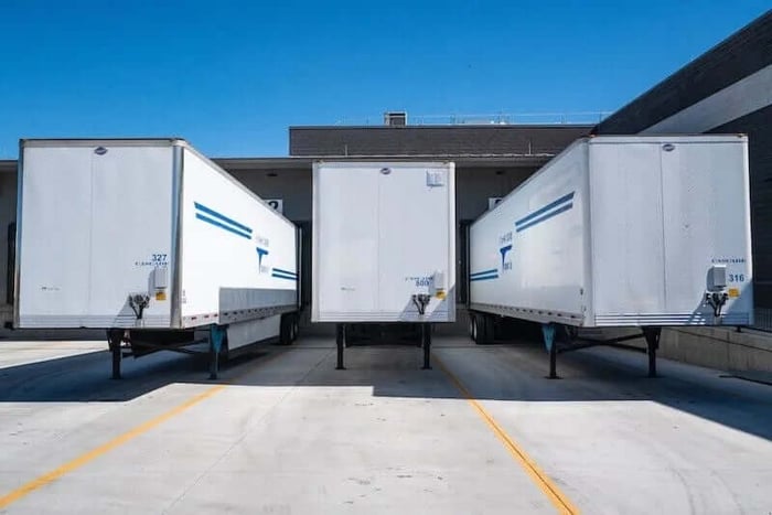 Truck Trailers in a loading dock
