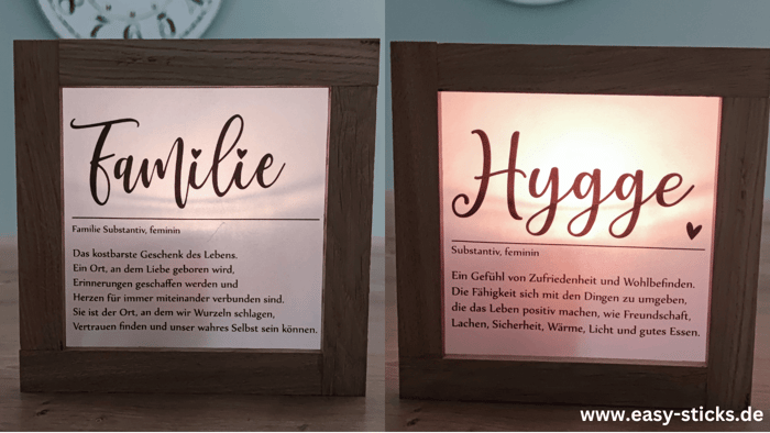 Lichtbox basteln als Geschenkidee und Dekoration