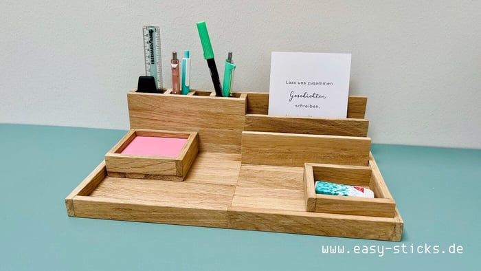 Easy-Sticks Bastelidee: Schreibtisch-Organizer