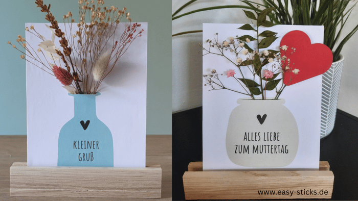 Bastelanleitung für einen Easy-Sticks Kartenhalter