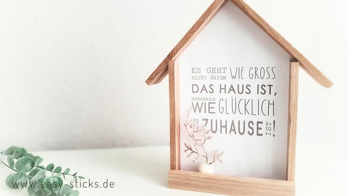 Bastelidee Holz Haus ohne Sägen