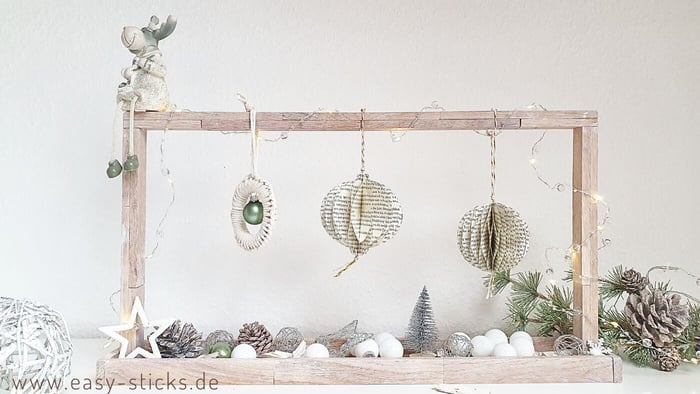 Tischdeko aus Holzklötzchen basteln