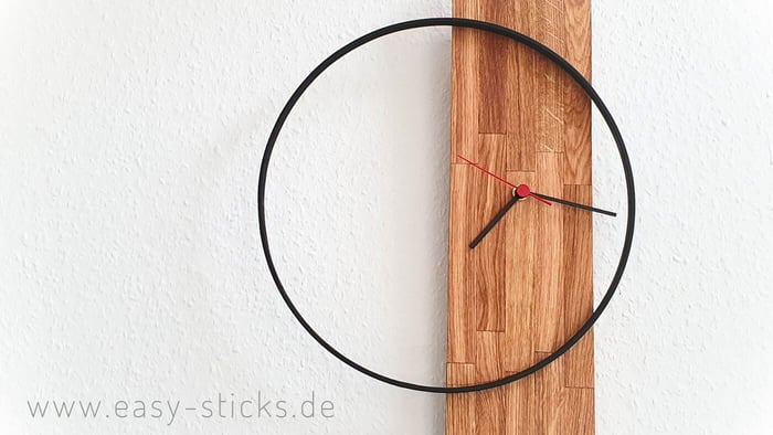 Bastelidee Wanduhr aus Easy-Sticks