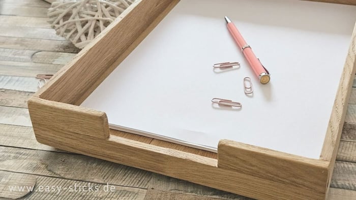 Eine Stapelbare A4 Ablage aus Holz selber bauen - Schritt für Schritt Anleitung