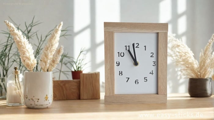 Diy Uhr aus Keraflott und Easy-Sticks Silikonform basteln - Schritt für Schritt Anleitung