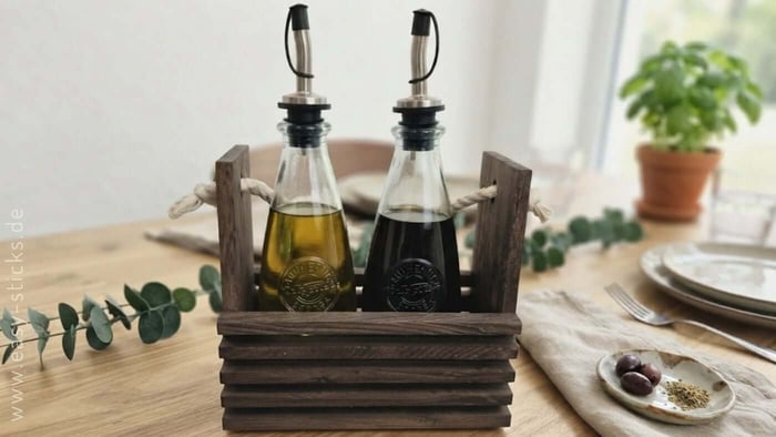 Essig Öl Halter aus Easy-Sticks selber bauen
