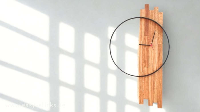 Wanduhr aus Easy-Sticks basteln – modernes Holz-DIY