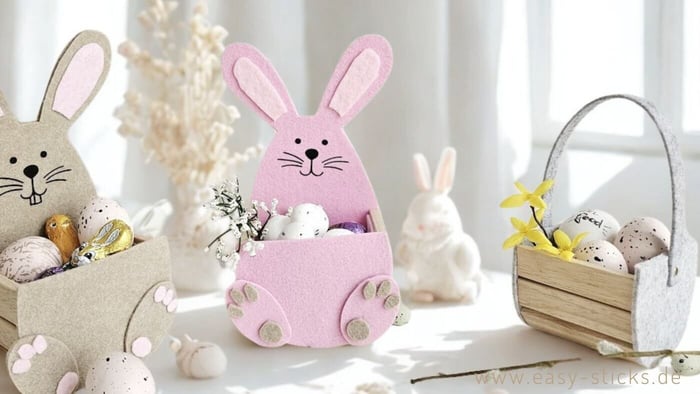 Osterkörbchen aus Bastelklötzchen