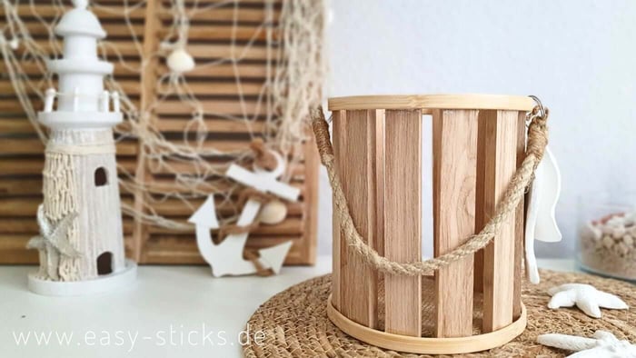 Runde Laterne aus Holz basteln leicht gemacht: Schritt-für-Schritt Anleitung mit Easy-Sticks, Materialliste, Tipps und Varianten. Perfekt für Anfänger.