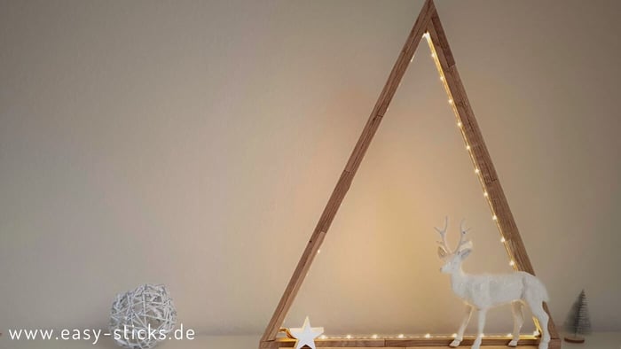 Weihnachtsdeko aus Holzsticks basteln
