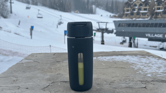 Frothy Gingerbread Matcha Latte