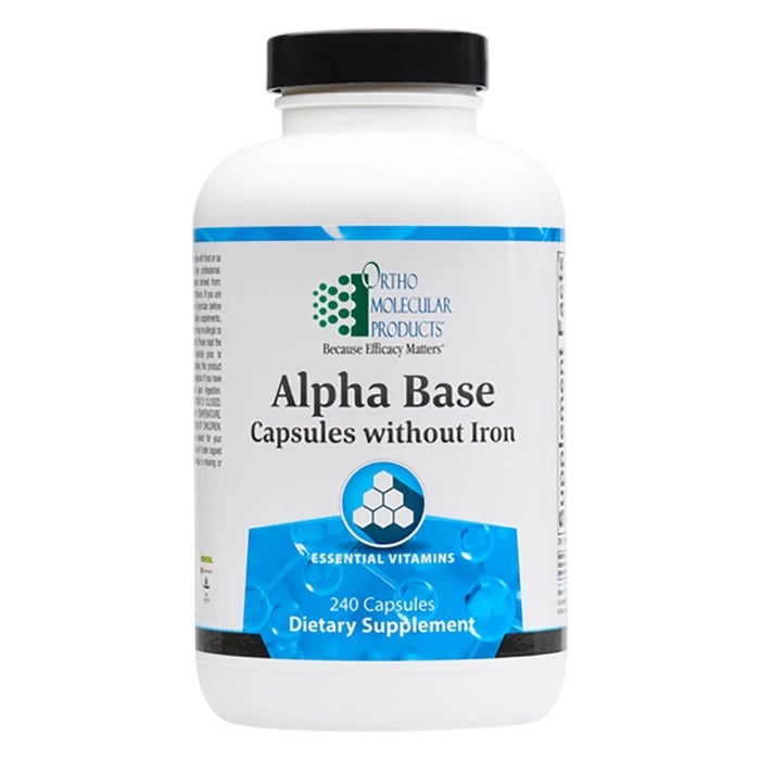 Alpha Base Without Iron by Ortho Molecular for Nutritional Support