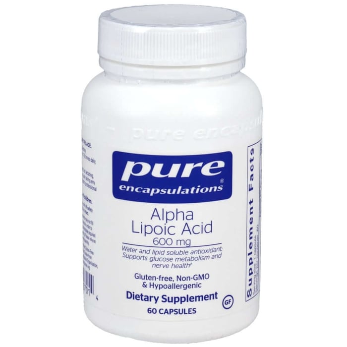 Alpha Lipoic Acid 600 mg  Pure Encapsulations for Energy & Antioxidant Support