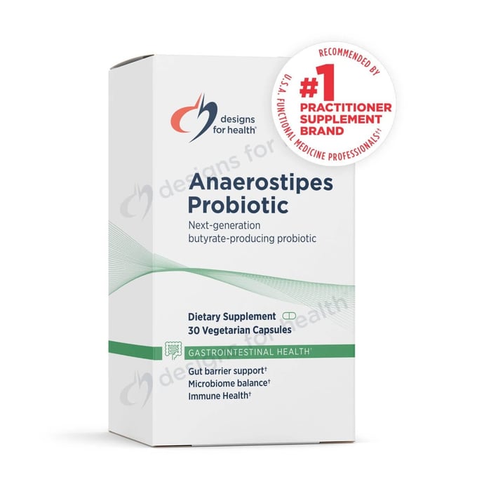 Anaerostipes Probiotic by Designs for Health: Calm Bloating and Rebuild Your Gut Health