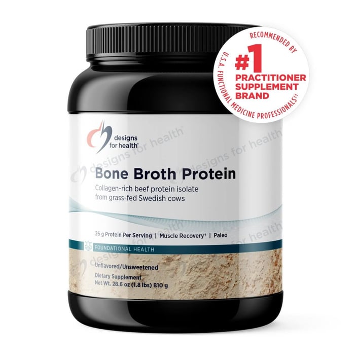 Bone Broth Protein by Designs for Health: Joint, Gut & Muscle Recovery Powder