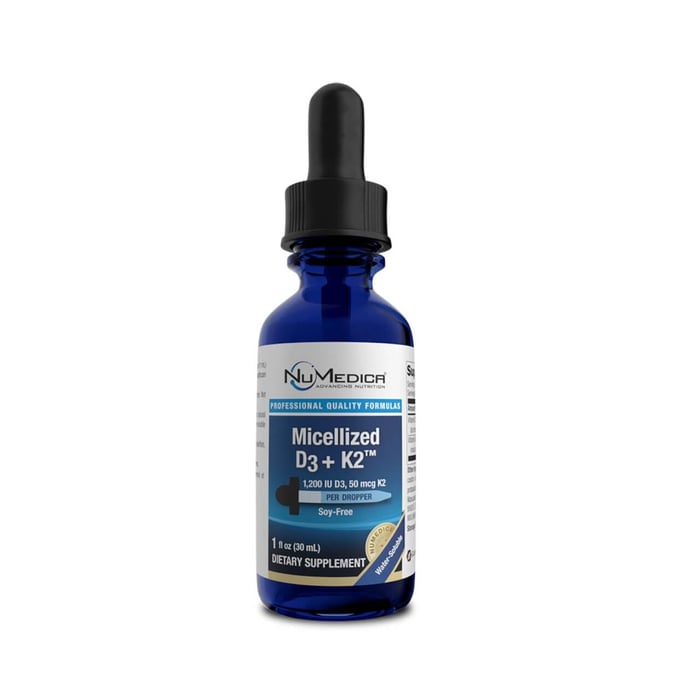 Micellized D3 + K2 by NuMedica Benefits for Bone, Heart & Immune Health