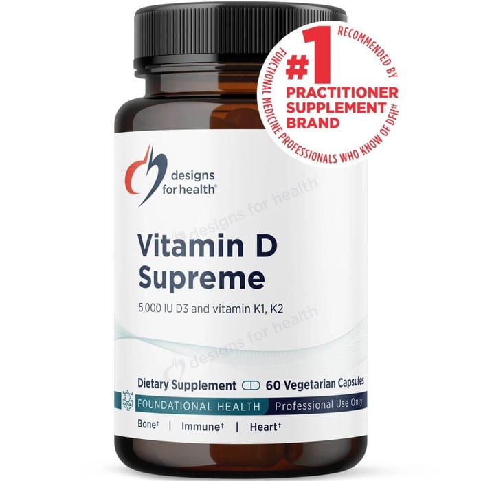 Vitamin D Supreme by Designs for Health: For Stronger Bones and Immune Support