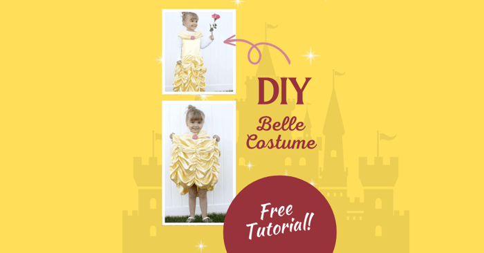 DIY Belle Costume for Girls Inspired by Beauty & The Beast