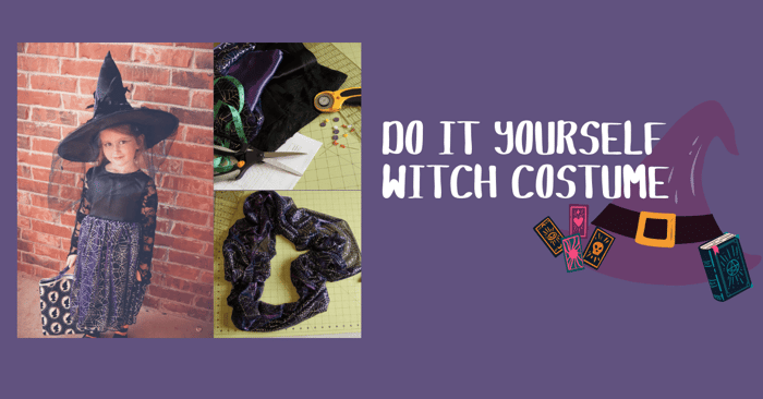 Homemade DIY Witch Costume for Girl