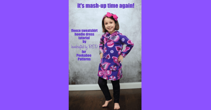 Fleece Sweatshirt Hoodie Dress Tutorial
