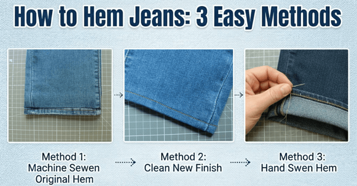 How to Hem Jeans: 3 Easy Methods