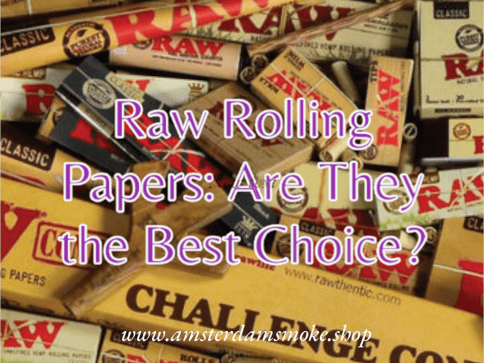 Sifting Through the Smoke: Are Raw Rolling Papers the Best Choice?