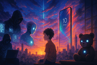 Représentation d'un garçon regardant les Actualité cybersécurité 2025