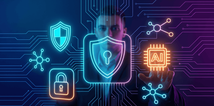 IA et cybersécurité : un analyste SOC pilote une IA de défense sur ses écrans
