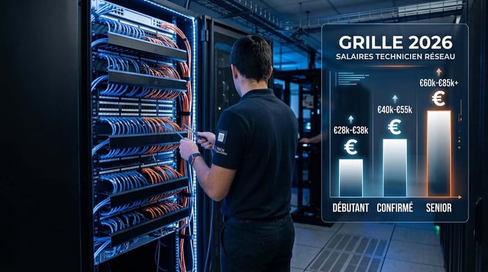 Technicien réseau salaire : la grille 2026 complète