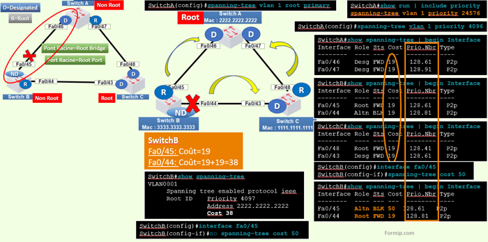 Port priority : Coût et Priorité