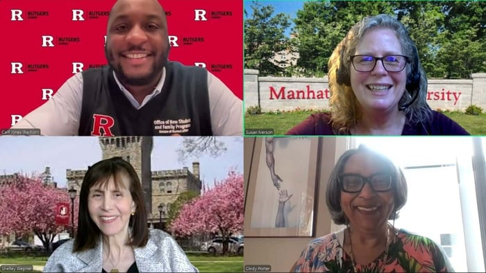 screenshot of four people in dissertation zoom meeting