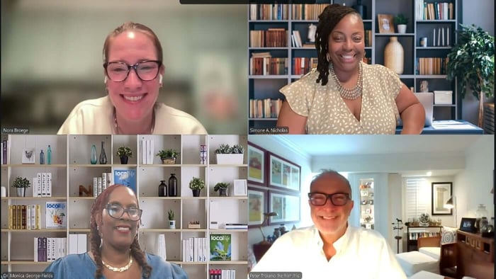 screenshot of four people in dissertation zoom meeting