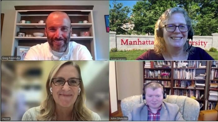 screenshot of four people in dissertation zoom meeting