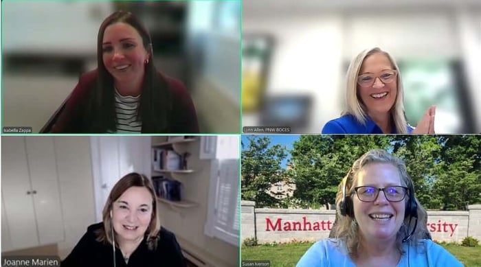 screenshot of four people in dissertation zoom meeting
